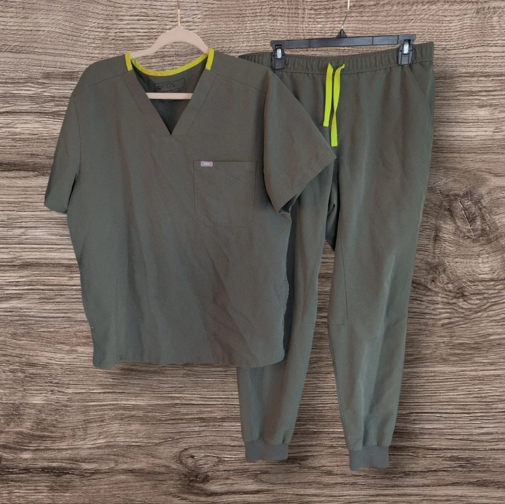 Figs Mens Moss Scrub Set